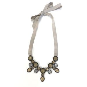 Women’s Beaded Ribbon Statement Necklace